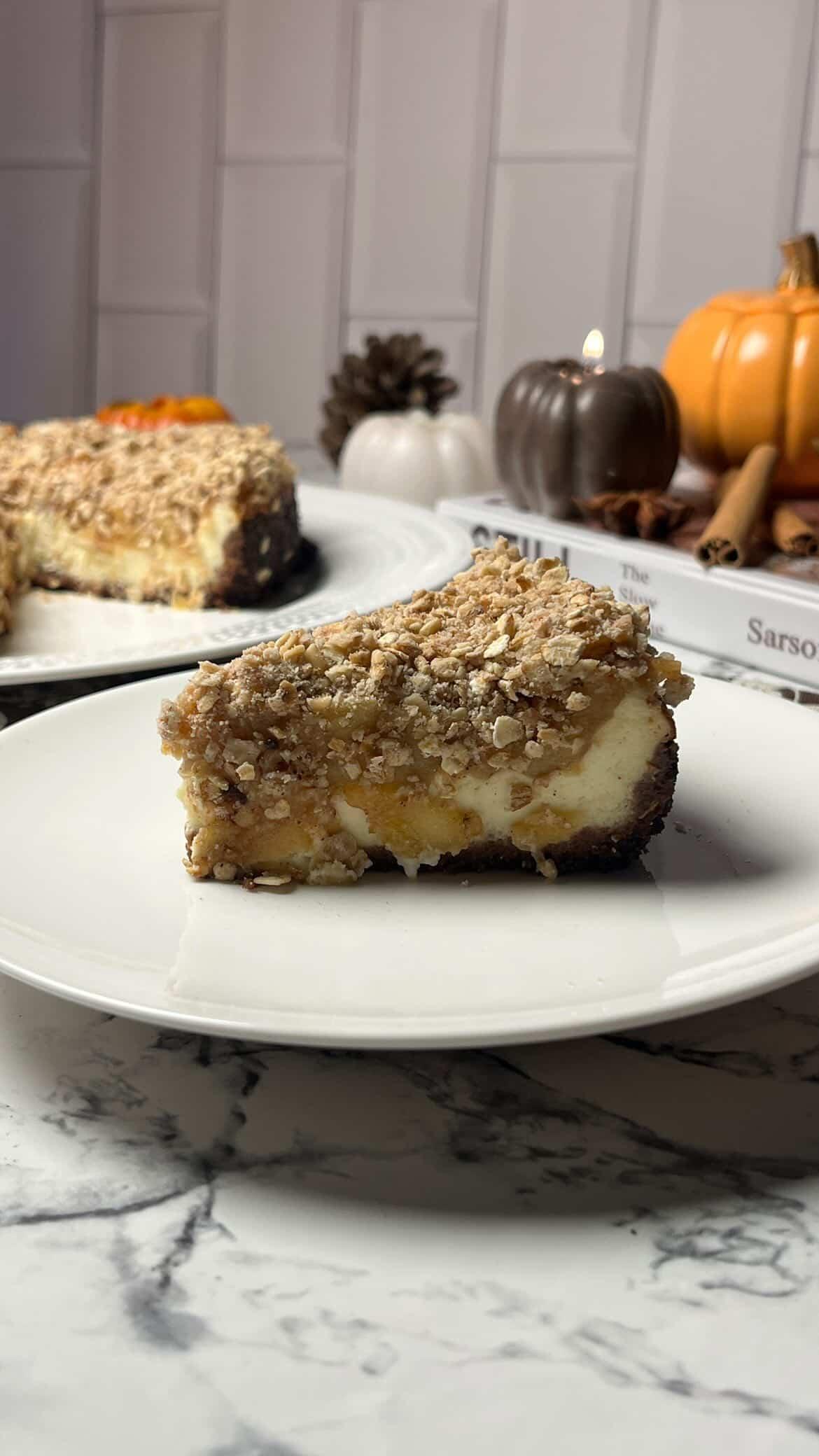 Part de Apple Crumble Cheesecake
