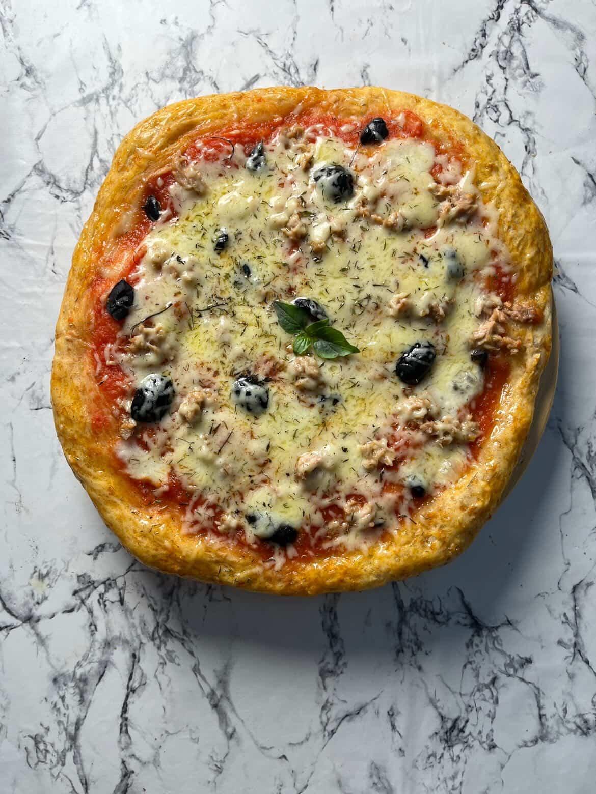 Pizza Healthy Complète au Thon &amp; Olives